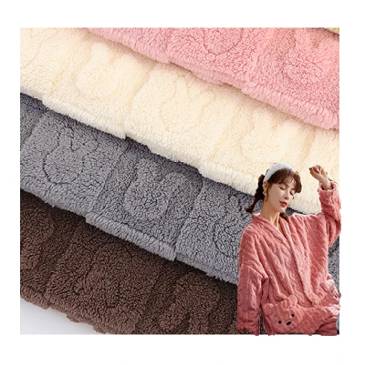 3D Jacquard Sherpa Fleece tkanina