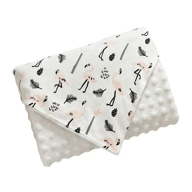 Dvoslojni flis Minky Dot pokrivač za bebe