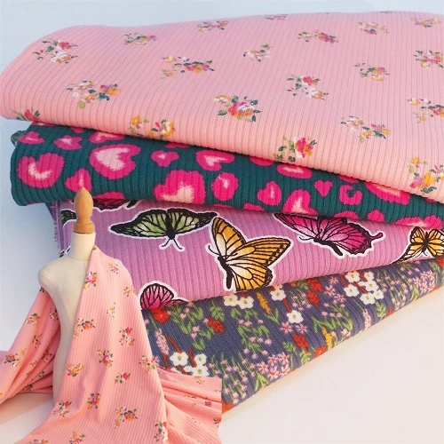 Jacquard Print Rib Fabric