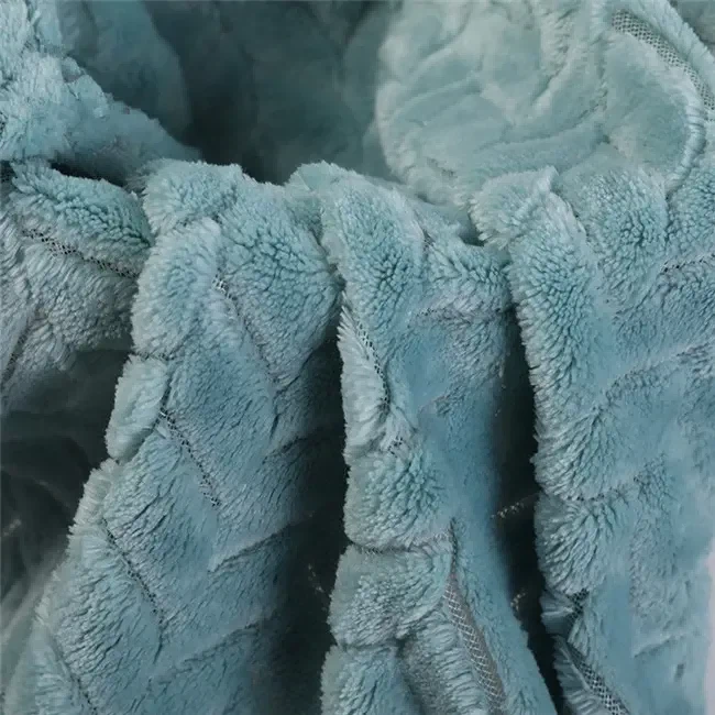 Leaf Jacquard Flannel Fabric in stock