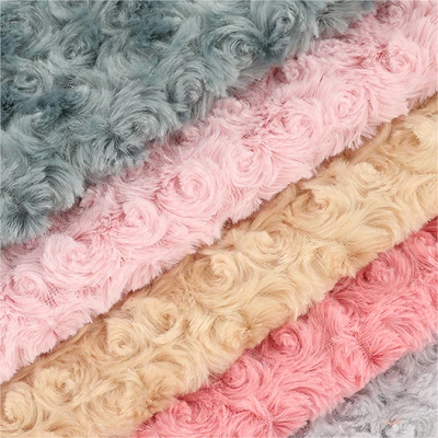 Rose Embossed PV Fleece Fabric