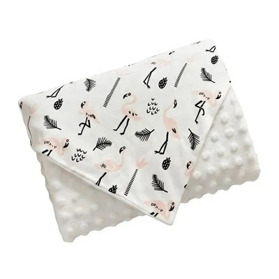 Dvoslojni flis Minky Dot pokrivač za bebe