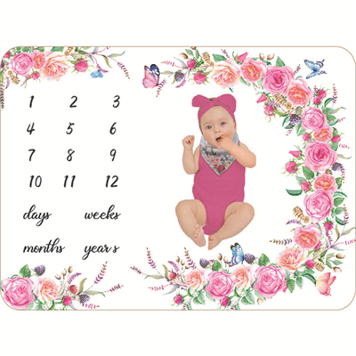 Milestone flanelski pokrivač za bebe