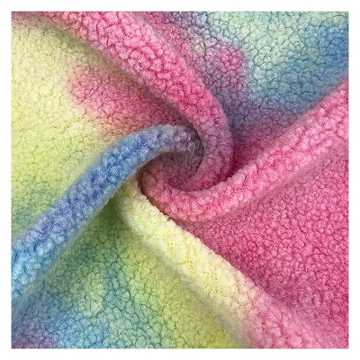 Tie Dye Sherpa Fleece tkanina